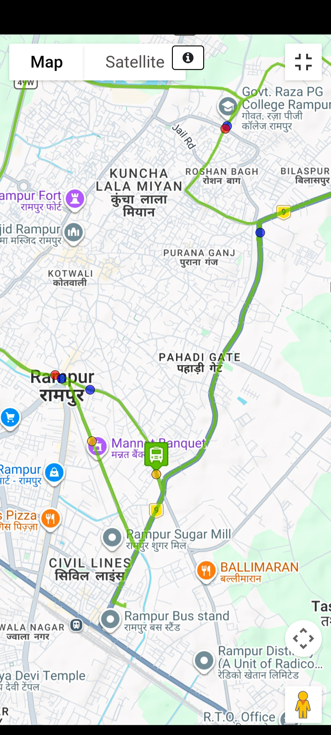 Live school bus tracking map